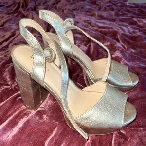 Metallic Platform Heels
